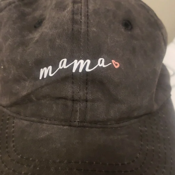 Womens Baseball Cap Mama Vintage Distressed Washed Cotton - Picture 3 of 5
